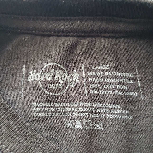 Hard Rock Men's Black Classic Logo Tee Size Large - Picture 5 of 5